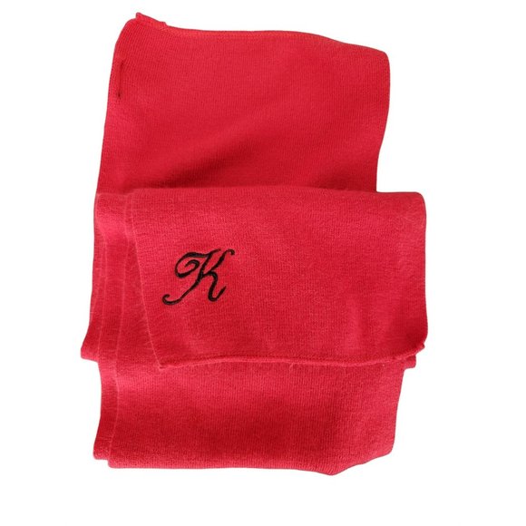 Cejon Accessories Inc Red Acrylic Initial K‎ Scarf - Picture 1 of 7